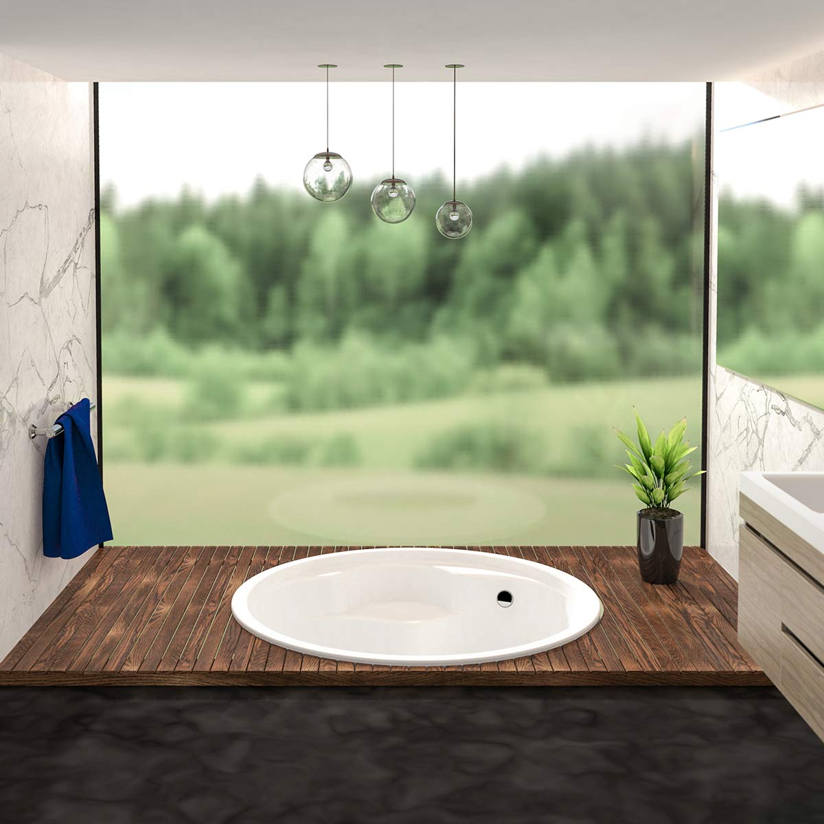 Bañera-Noruega-de-empotrar-blanca