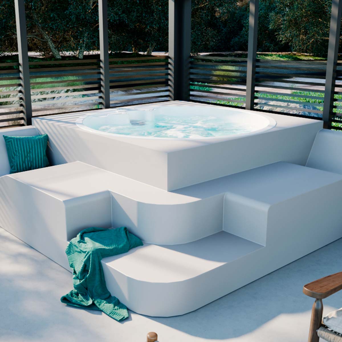 Busca hidromasaje o Jacuzzi para interior o exterior? Firplak